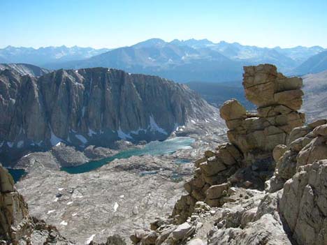View of alpine landscape in the southern Sierra Nevada mountains.